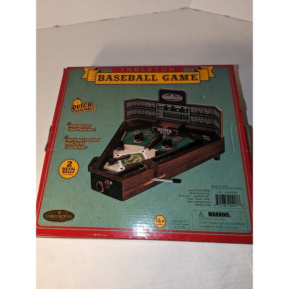 Barrington Table Top Baseball Game Mint Original Box Wooden - Picture 10 of 11